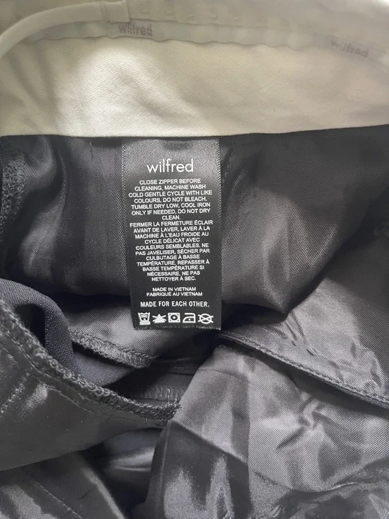 Aritzia Wilfred Effortless Pant Trousers High Waisted Pleated Black - Picture 5 of 6